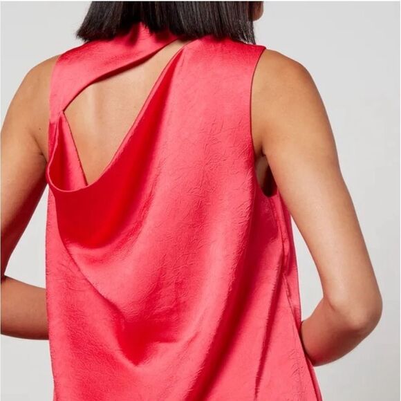 Baum Und Pferdgarten Pink Satin
Crinkle Sleeveless Draped Back Amami
Midi Dress - Picture 11 of 11